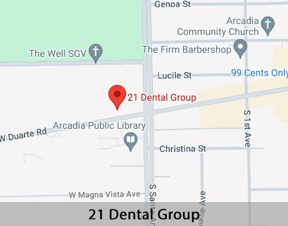 Map image for Dental Aesthetics in Arcadia, CA